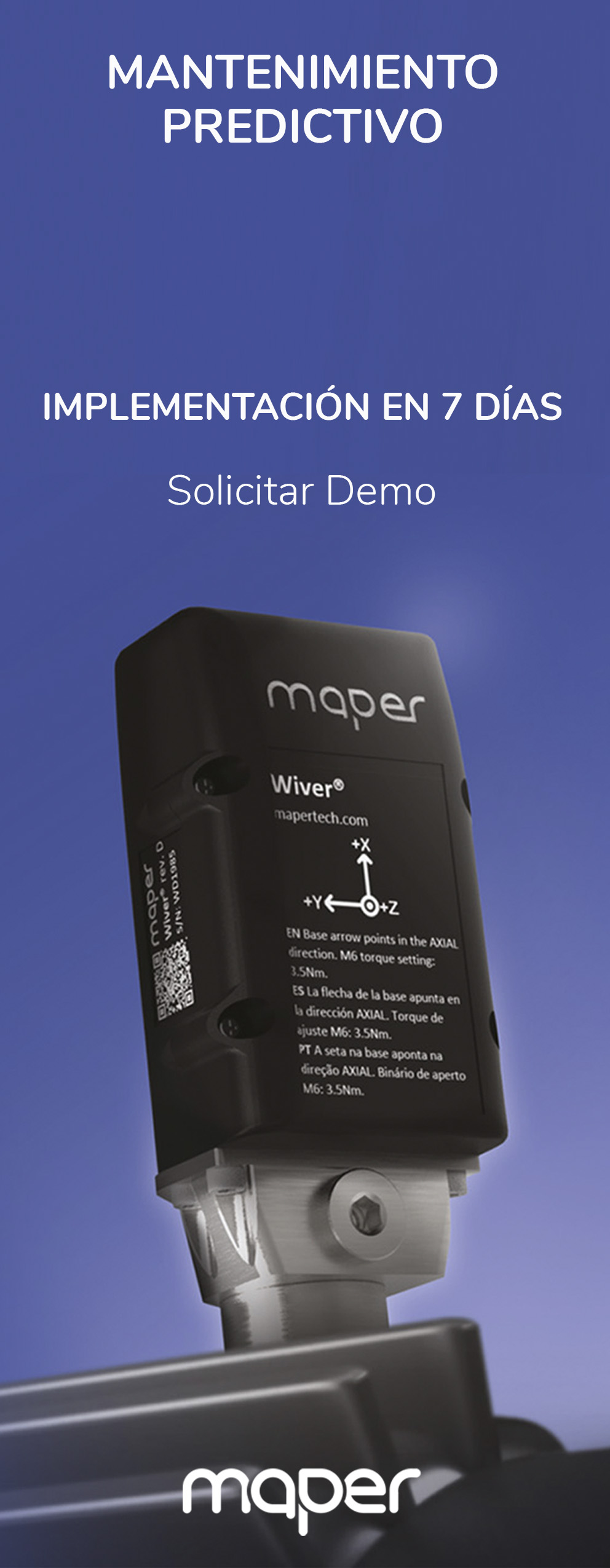 Maper Mantenimiento Predictivo - Solicitar Demo